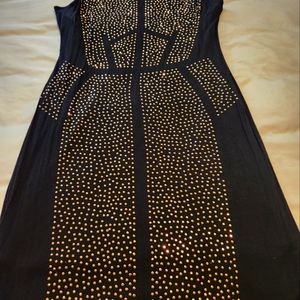 Black Guess Bodycon Dress Copper Studs